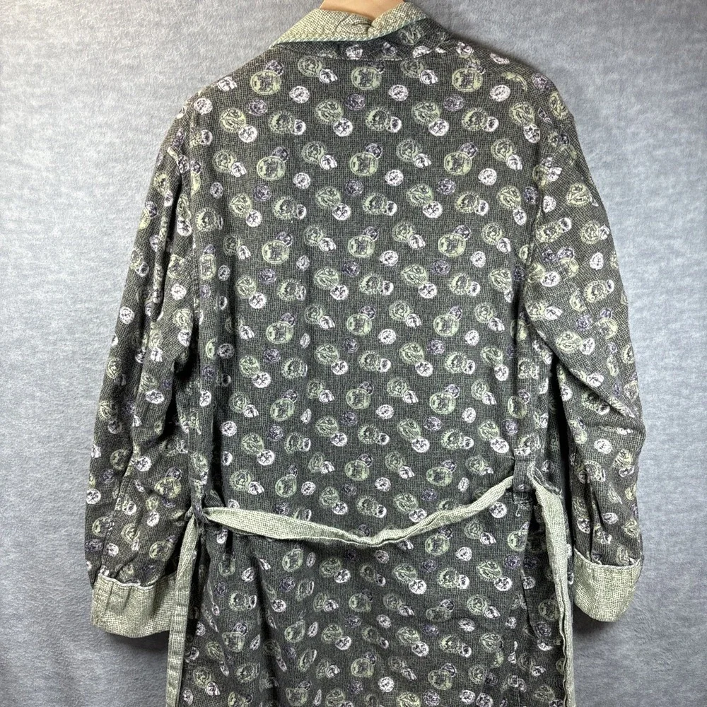 Pilgrim True Vintage 50s Blanket Robe Men L Flannel Sanforized Coins Green‎ Rare